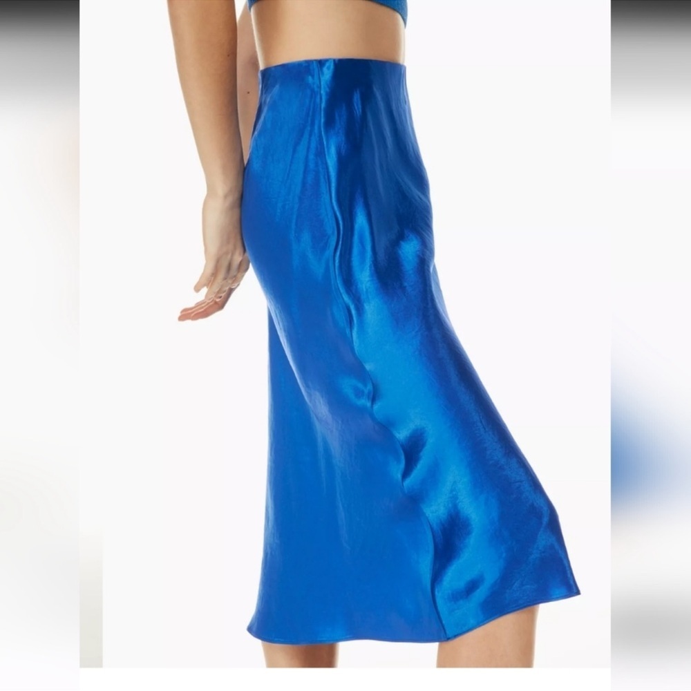 Aritzia Babaton Slip Midi Skirt in cobalt blue size 2